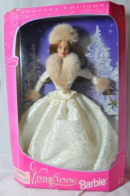 Winter Evening Barbie Special Edition Doll Brunette 1998 Mattel 19220