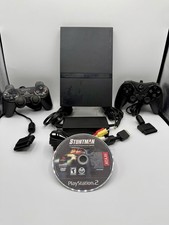 Sony PlayStation 2 PS2 Slim SCPH-75001 Console Bundle Complete W/ Game, Tested