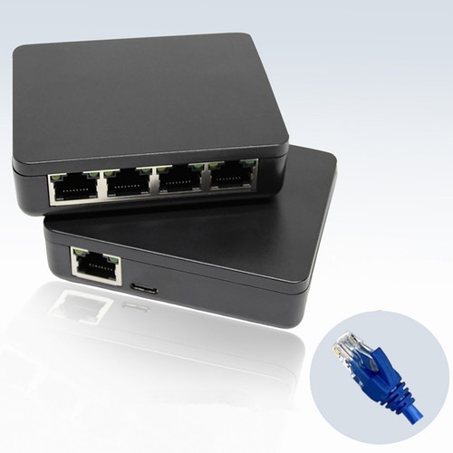 1 TO 4 Ways 1000Mbps RJ45 LAN Network Splitter Adapter With USB Power Cable - Afbeelding 7 van 18