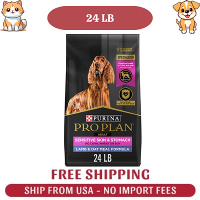 Purina Pro Plan Sensitive Skin and Sensitive Stomach Lamb and Oat Meal 24 lb Bag