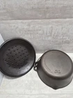 Vintage Cast Iron Dutch Oven BSR No. 7 Pot & Lodge No. 8 Lid Married Set 10.25"