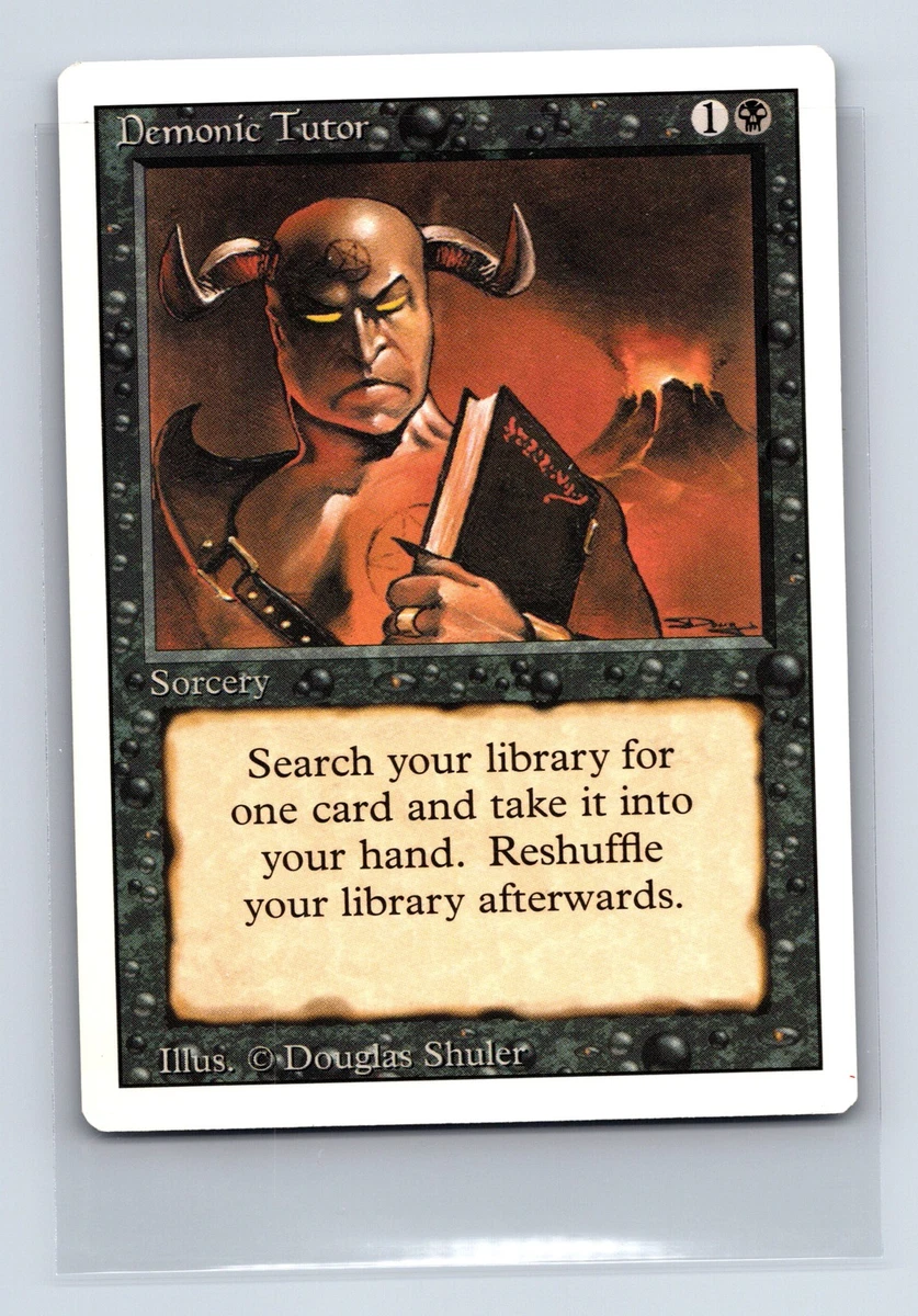 Lightly Played (Excellent) Demonic Tutor Magic: The Gathering