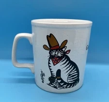 Vintage Kliban Cat Cowboy Good Ole Cat Coffee Mug  England