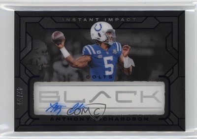 2024 Panini Black Instant Impact Ink Royal /50 Anthony Richardson Auto 0z95