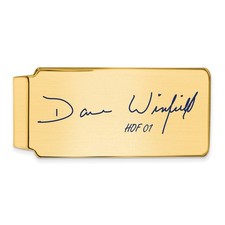 Gold-plating over Sterling Silver Dave Winfield Hall of Fame Signature Epoxy Mon