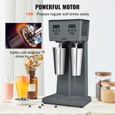 Commercial Double Head Milkshake Maker 375W x2 3 Speed 820ml Cups