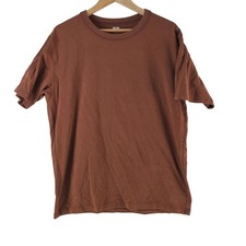 Uniqlo U Shirt Mens Size L Brown Crew Neck Cotton T-Shirt Basic Top 136005