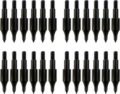 24 Pcs Steel 100 Grain Archery Arrow Field Points Field Tips - Practice Target &