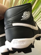 Nike Air Jordan 1 FastFlex  Unisex Baseball  Softball  Cleats  Black Youth 5.5y