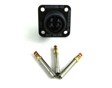 QTY (10) Matrix Connectors MS3452W10SL-4S Panel Recpt 2 Crimp Connector Socket