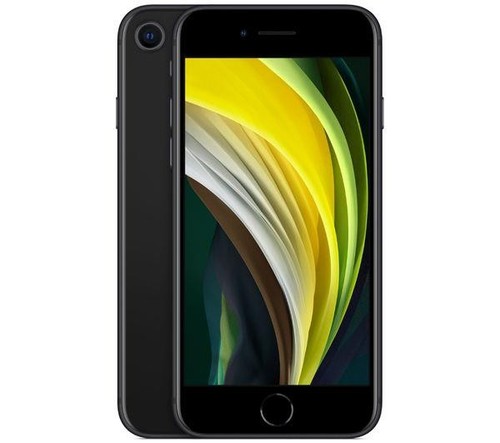 Apple iPhone SE (2nd Gen) 64GB iOS 18.3.1 Unlocked SIM 4G Black Smartphone - Afbeelding 1 van 4