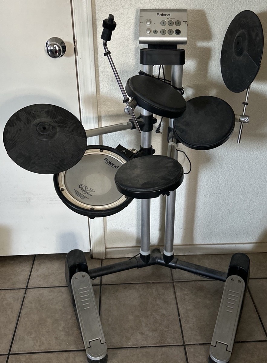 Roland Hd-1 Electronic V-Drum Kit Full Tested Working Complete Set