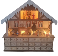 Deko Aus Holz Adventskalender Stube Mit LED Weihnachten Schwibbogen Advent