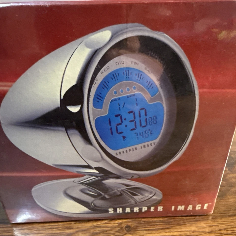 Sharper Image Chrome Gauge Alarm Clock OI530 - New and Sealed - Image 3 of 4