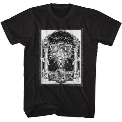 Evanescence - Broken Pieces Heart - American Classics - Solid Black Adult Short 