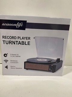 SeasonLife Record Player Turntable Black