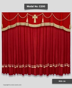 Saaria Church Velvet Stage Curtains Event Theater Stage ...