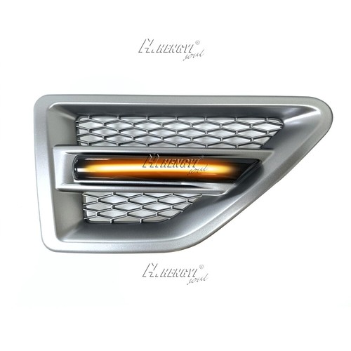 2xLED Seitenblinker mit silberner Blende Schwarz für Land Rover Freelander 2 LR2 - Picture 6 of 8