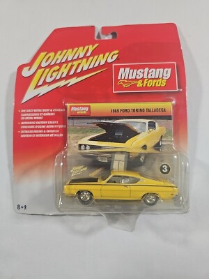 Johnny Lightning Mustangs & Fords Yellow 1969 Ford Torino Talladega
