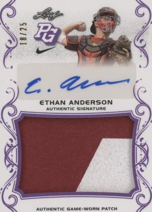 2018 Leaf Perfect Game National Showcase - Patch Autographs Ethan ...