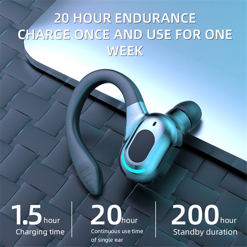 Bluetooth 5.2 Headset Wireless Earbuds Ohrhörer Stereo Kopfhörer Ohrbügel - Bild 19 von 36