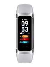 Smart Watch Sports Fitness Android or iOS, Silver Case, Gray Band GS New