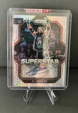 2023 Panini Prizm WWE AJ Styles Superstar Auto Redemption Mojo /25