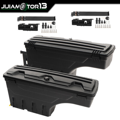 Left & Right Side Truck Bed Storage Box ToolBox Fit For Toyota Tundra 2007-2021