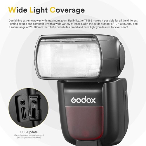 Flash appareil photo TTL Godox TT685II-F Speedlite GN60 HSS 1/8000s pour appareils photo Fuji - Photo 5/6