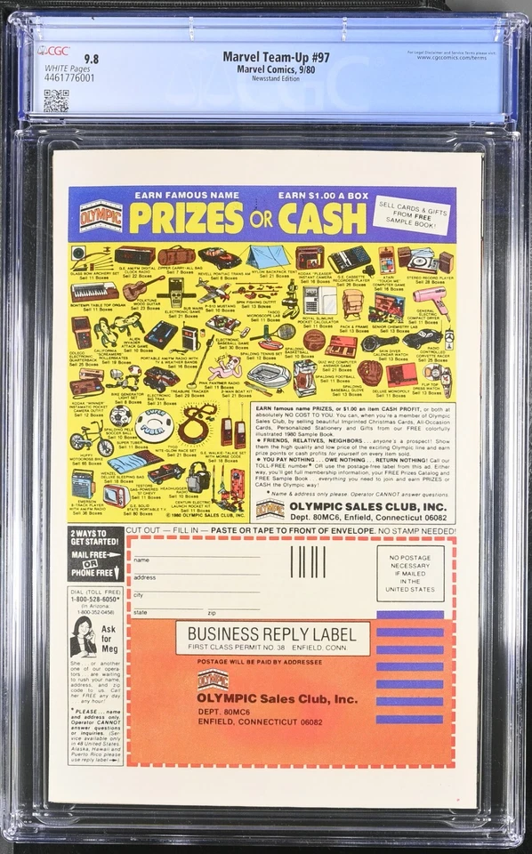 MARVEL TEAM-UP #97 Marvel, 1980 NEWSSTAND CGC 9.8 Hulk & Spider-Woman Infantino - Image 4 of 4