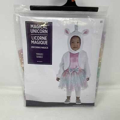Magical UNICORN Halloween Costume Size 2T Tutu Fancy Dress Sealed NEW