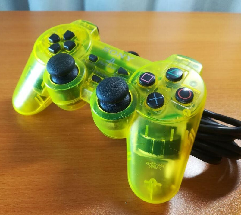 SONY PlayStation 2 PS2 Official Controller DualShock 2 Lemon Yellow SCPH-10010