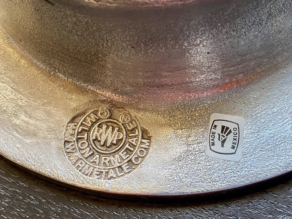 "Ensaladera de frutas Wilton Armetale vintage con borde de fruta en relieve 7""" Foto 4 de 4