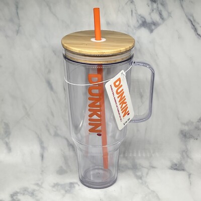 2025 Dunkin Double Wall Bamboo Tumbler 40 oz **FREE GIFT W/PURCHASE**