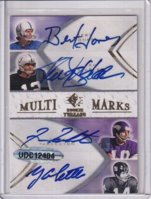 2008 SP Rookie Threads 5/8 Multi Marks 8 Auto Gabriel-Tittle-Stabler-Tarkenton +