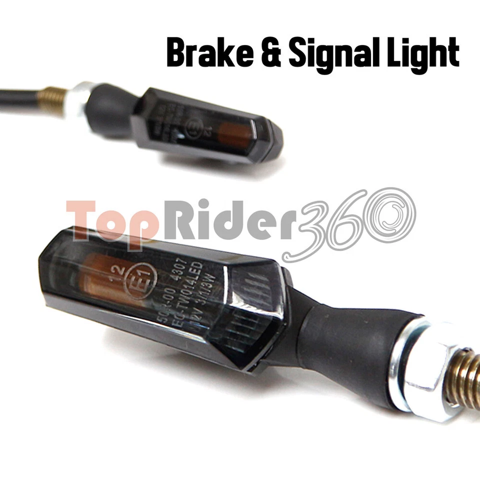 Indicador de luz de señal de giro de freno trasero WIZARD Smoke LED para motocicleta Ducati Foto 3 de 4
