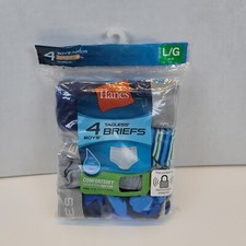 Hanes Tagless Boys Briefs 4-Pack Large 14-16