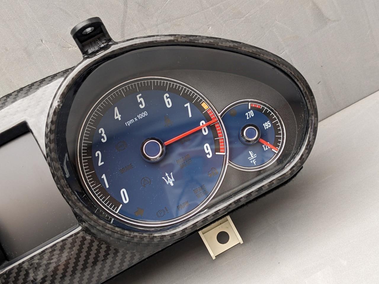 OEM 2008-2012 Maserati GranTurismo Instrument Cluster carbon Fiber Bezel 275860