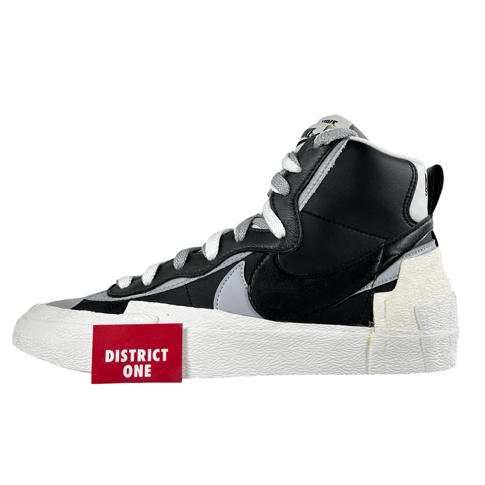 Blazer Sacai x Nike Mid Nero Grigio Taglia 8 5 BV0072 002