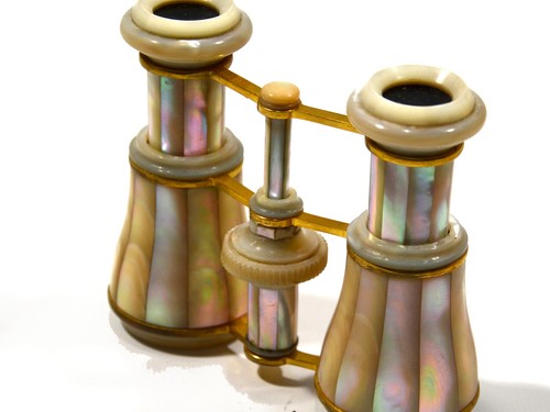 Ca. 1920's German "Optiker Ruhke" Mother of pearl opera glasses - Picture 2 of 12