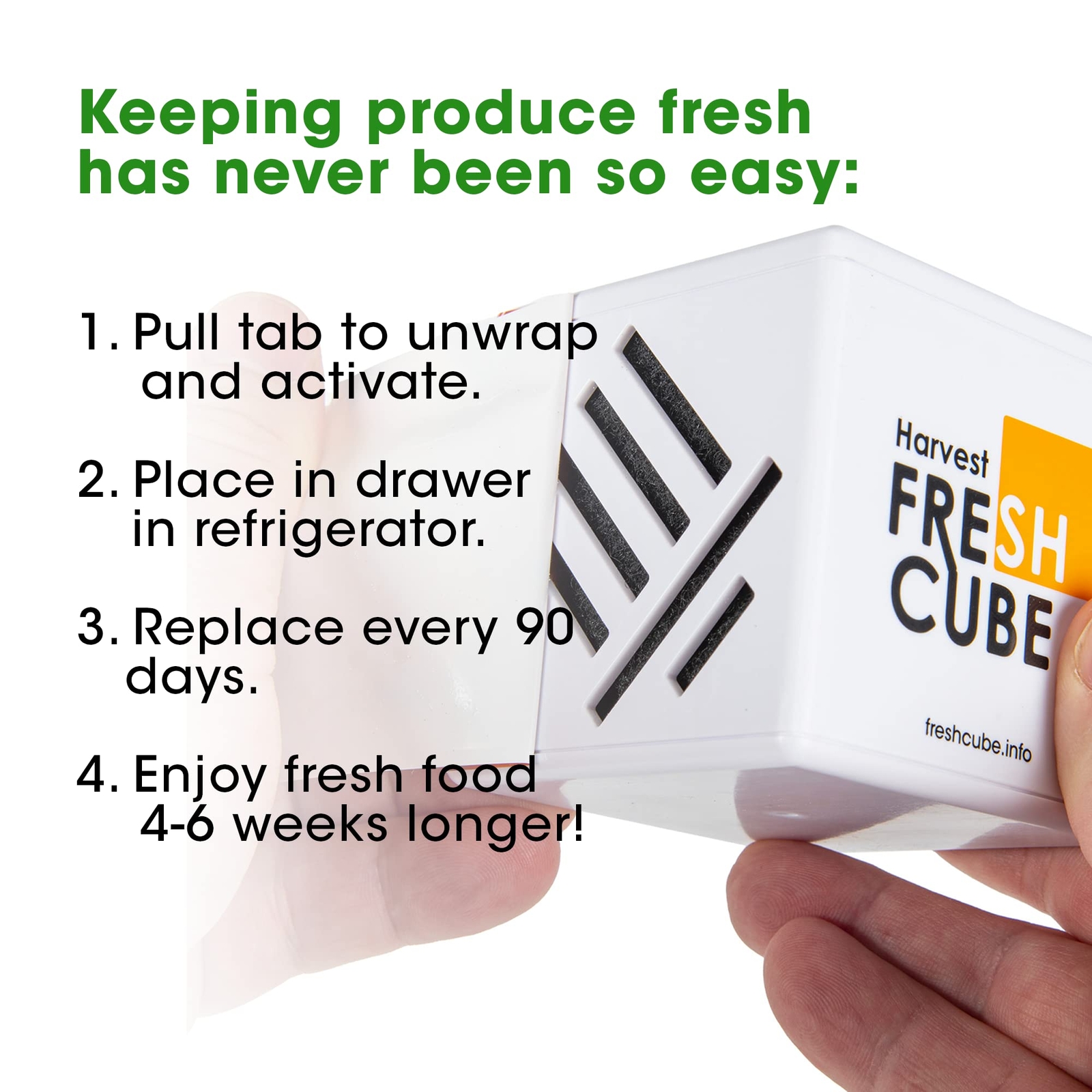 Produce Saver | Extend Produce Shelf Life Up To 4 To 6 Weeks | Simply Unwrap And