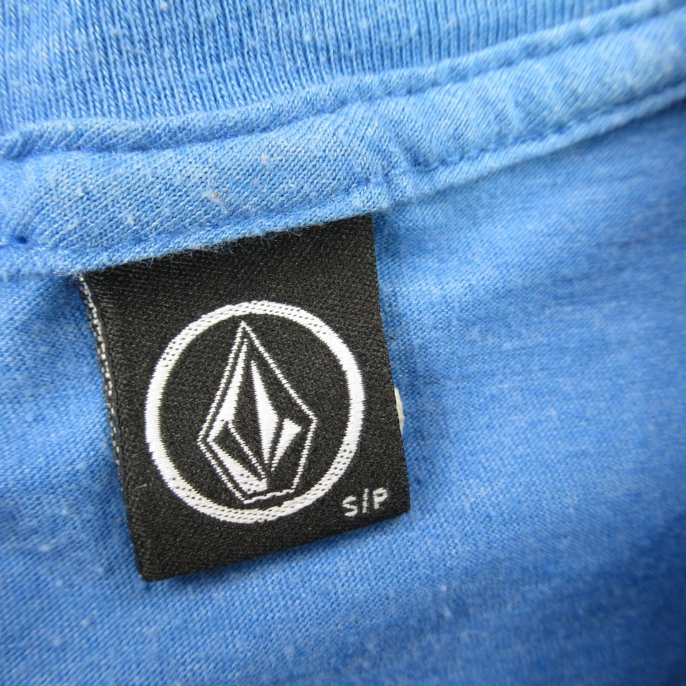 Camisa Volcom Niños Pequeña Manga Corta Informal Cuello Redondo Ligera Exterior Azul Foto 3 de 4