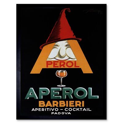 Commercial Advert Aperol Aperitif Alcohol Italy 12X16 Inch Framed Art Print