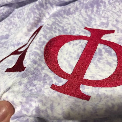 Vintage Alpha Phi Fraternity Sorority T-Shirt Adult Size Large Purple Tie Dye - Picture 6 of 11