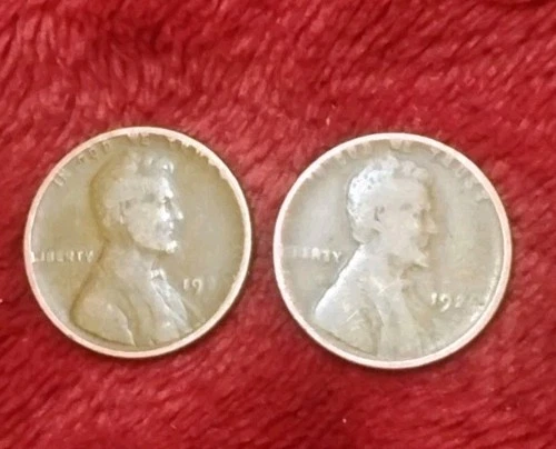 1924 D Lincoln Wheat Cent Fine* Lot Of 2.