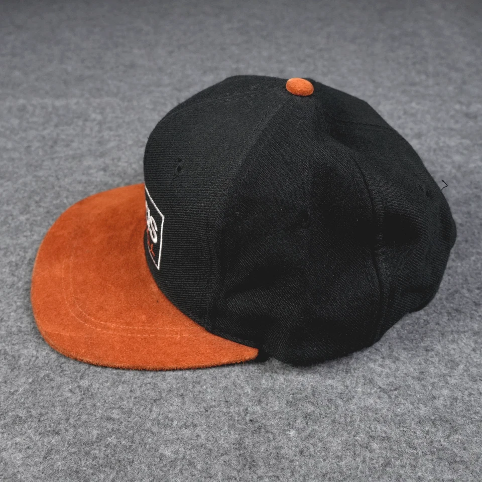 Vintage Adidas Hat Cap Snap Back Black Basketball 90s Streetball Logo Script 🔥 - Image 3 of 4