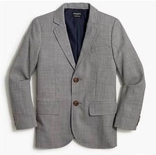 NWT J.Crew Crewcuts Boys Wool Suit Jacket Gray Size Youth 4-5