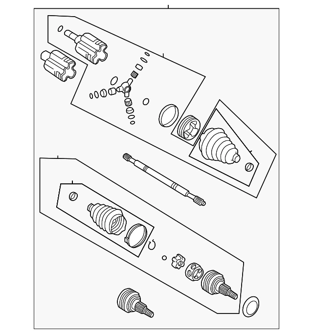 Conjunto de medio eje lado pasajero delantero GM 23191340 genuino Foto 3 de 4