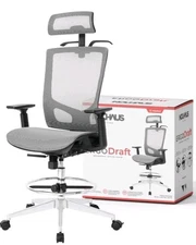 Nouhaus ErgoDraft Ergonomic Drafting Office Chair Mesh Computer Chair with Adjus