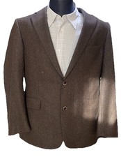 Eduard Dressler Merano 52 Blazer 94 Wool/6 Cashmere Tweed Brown 2-Button Jacket